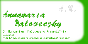 annamaria maloveczky business card